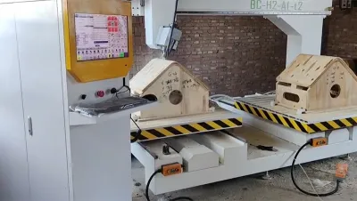 CNC Tour 5 axes à double table - découpe
