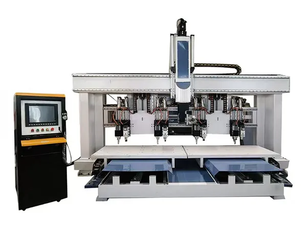 CNC centre d'usinage  5 axes à quatre tables pour le bois